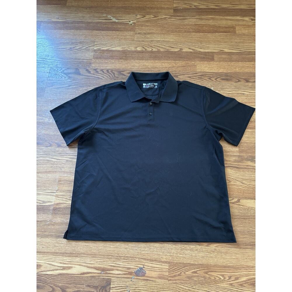 AriatTEK Mens XXL Heat Series Polo Shirt Short Sleeve Performance Black